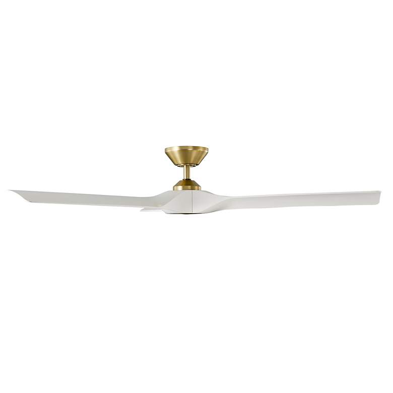 Image 2 58" Modern Forms Torque Soft Brass and Matte White Smart Ceiling Fan more views