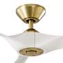 58" Modern Forms Torque Soft Brass and Matte White Smart Ceiling Fan