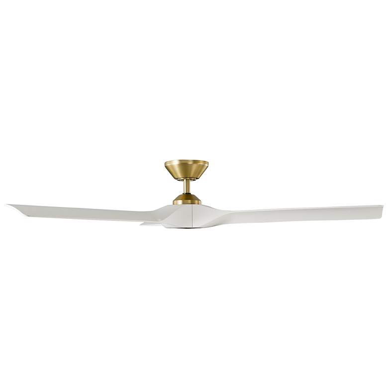 Image 3 58" Modern Forms Torque Soft Brass and Matte White Smart Ceiling Fan more views
