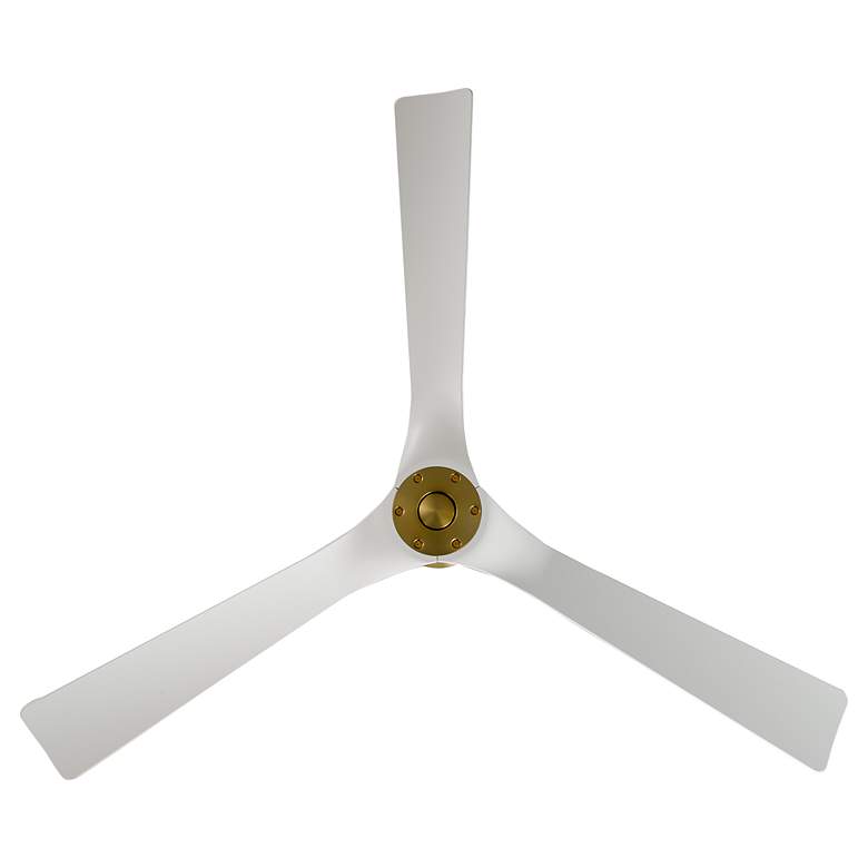 Image 3 58" Modern Forms Torque Soft Brass and Matte White Smart Ceiling Fan more views