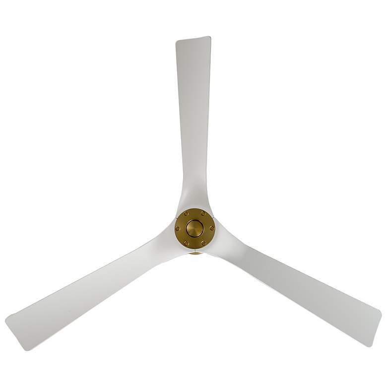 Image 4 58" Modern Forms Torque Soft Brass and Matte White Smart Ceiling Fan more views