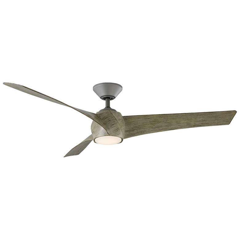 Image 1 58 inch Modern Forms Twirl Graphite 2700K LED Smart Ceiling Fan