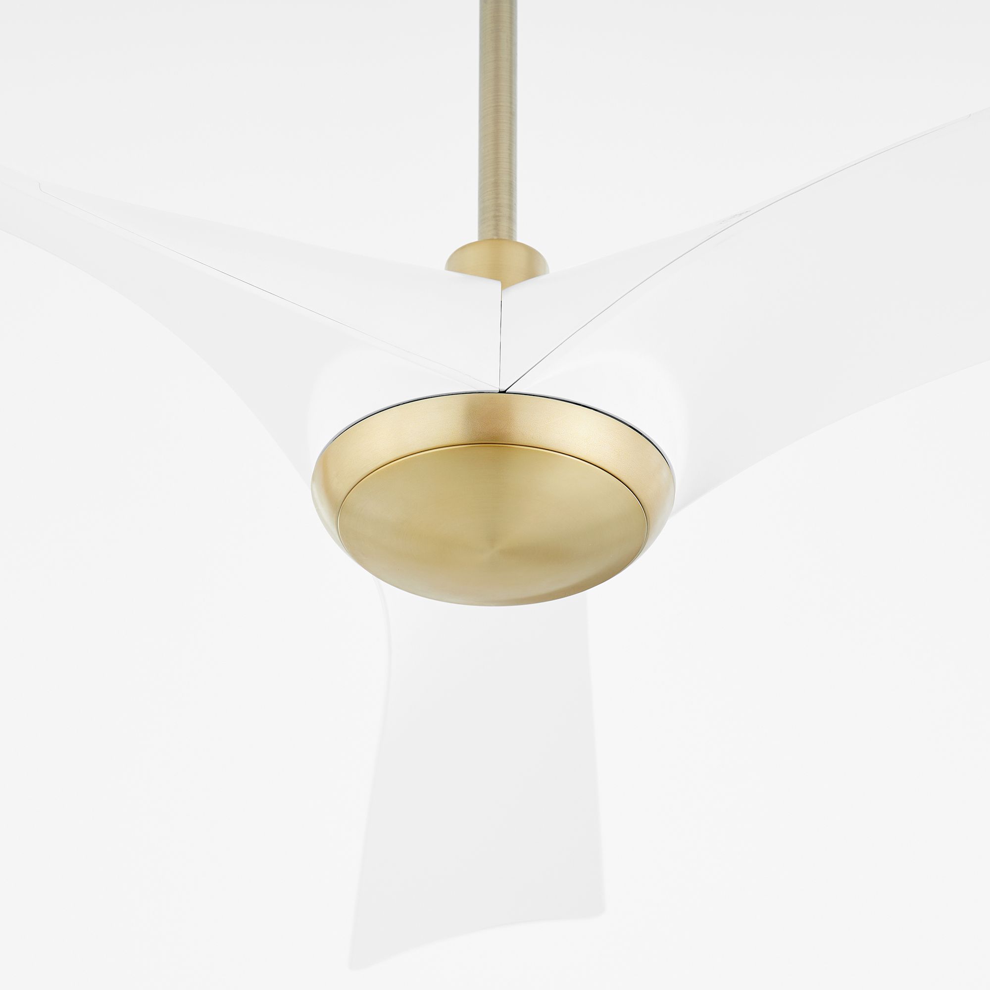 Image 3 58" Oxygen Ridley Aged Brass and White Damp Rated Smart Ceiling Fan more views