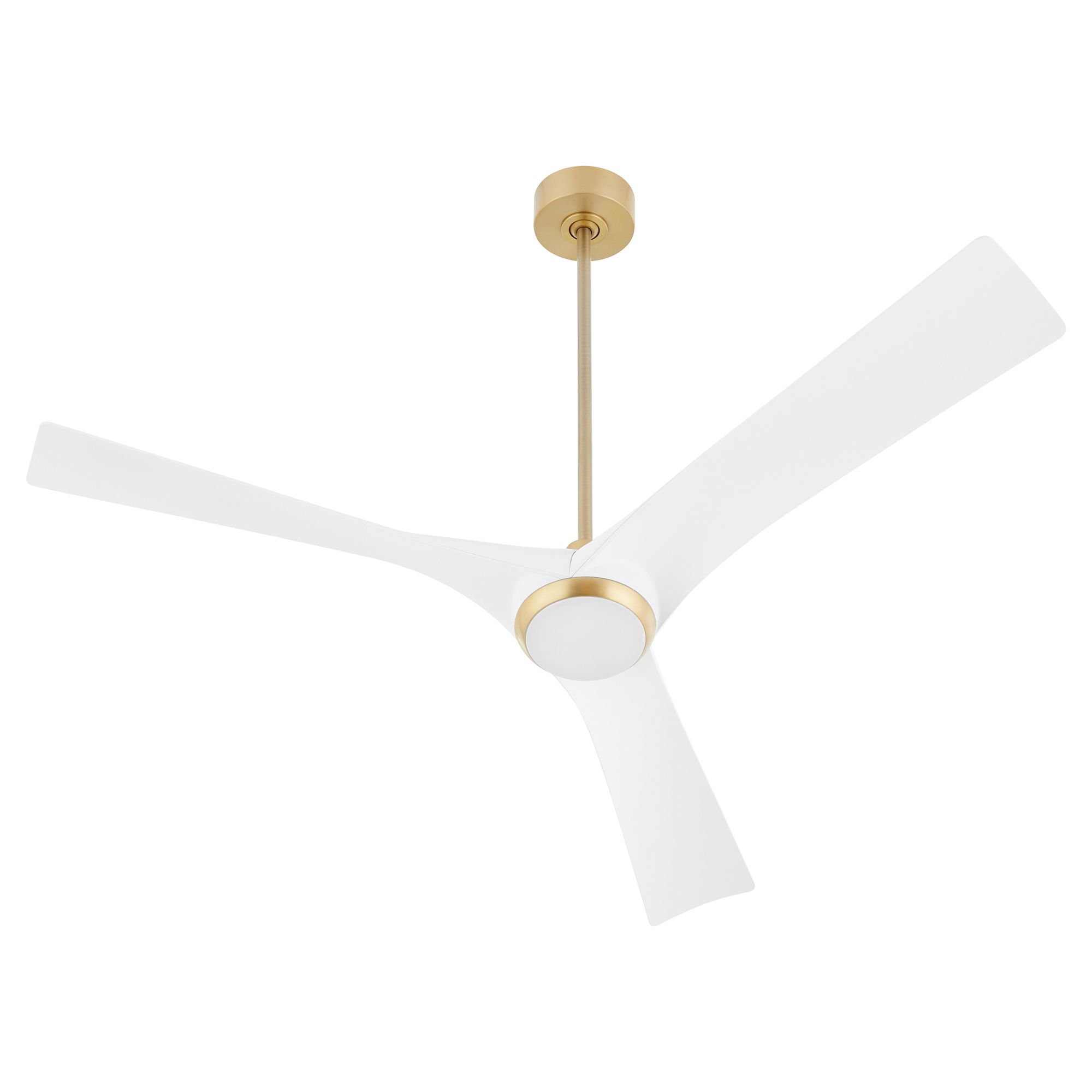 Image 4 58" Oxygen Ridley Aged Brass and White Damp Rated Smart Ceiling Fan more views
