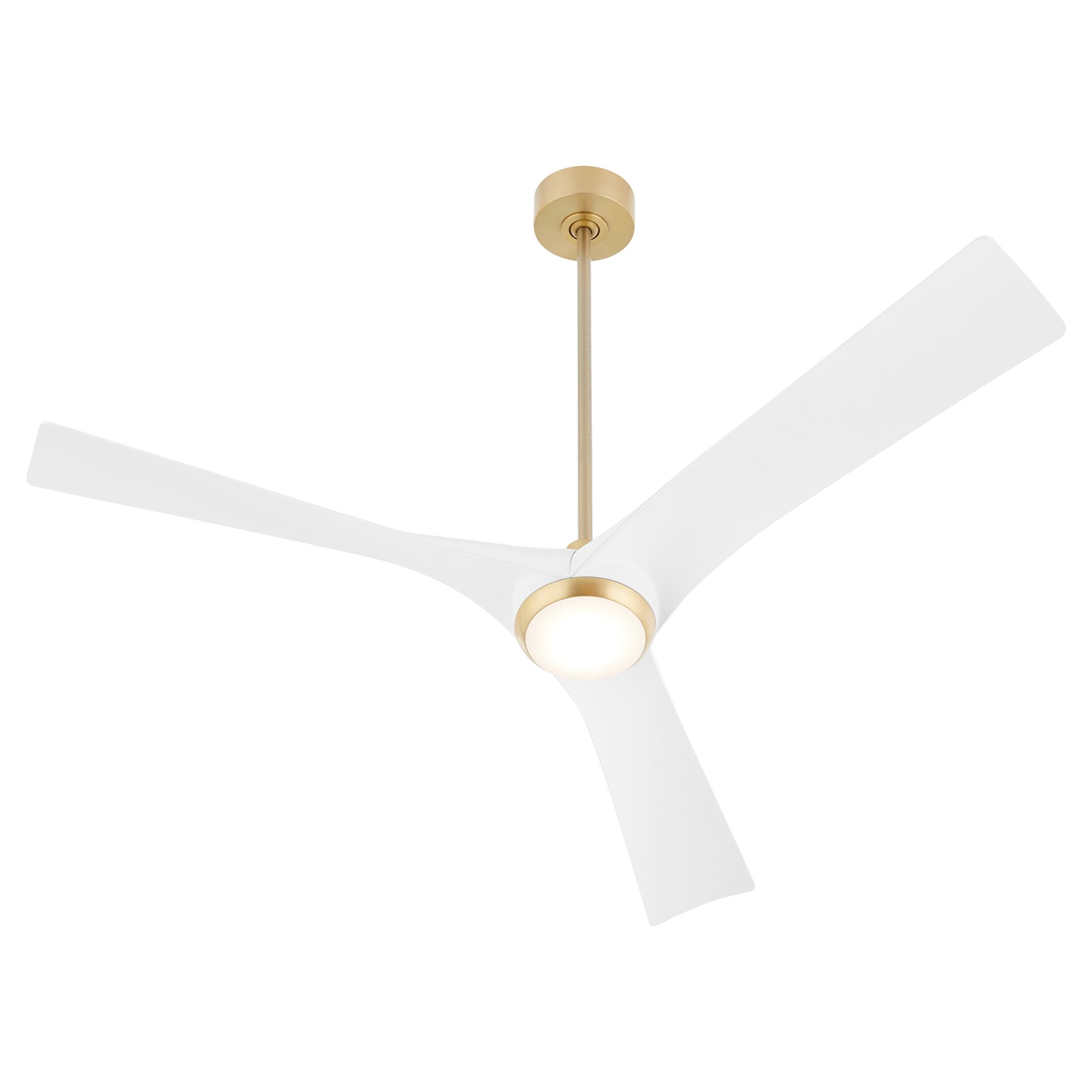 Image 5 58" Oxygen Ridley Aged Brass and White Damp Rated Smart Ceiling Fan more views