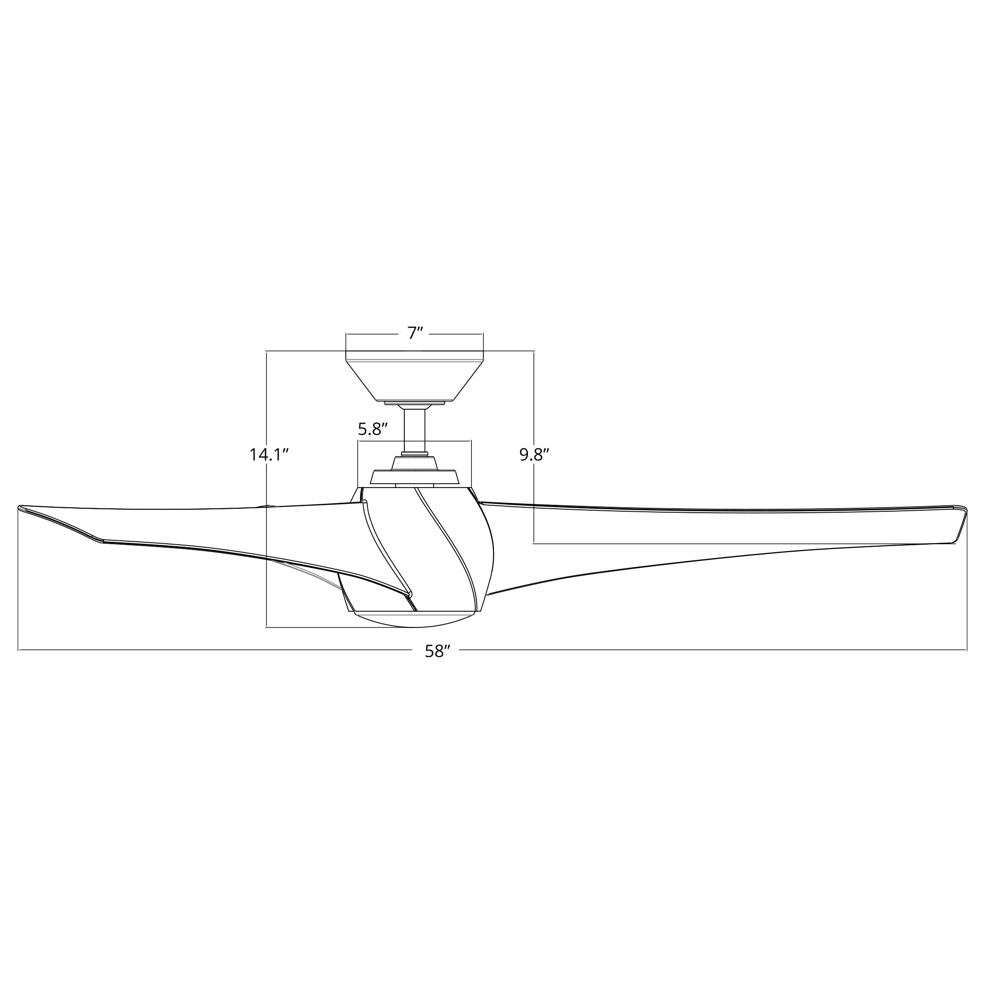Image 4 58" Modern Forms Twirl Graphite 3500K LED Smart Ceiling Fan - Made to Order more views