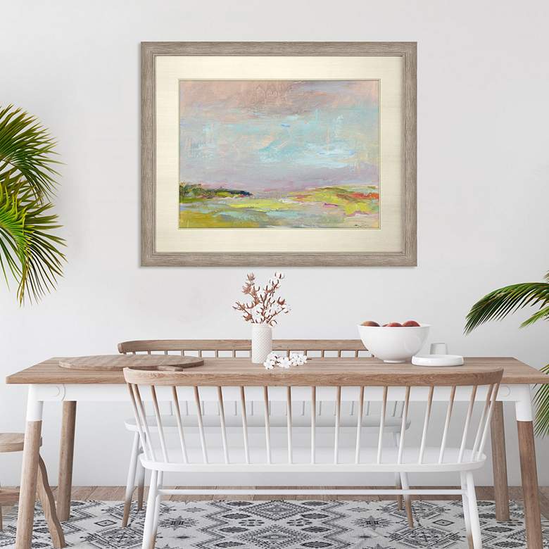 Image 1 Cape Cod Seascape 44"W Rectangular Giclee Framed Wall Art in scene