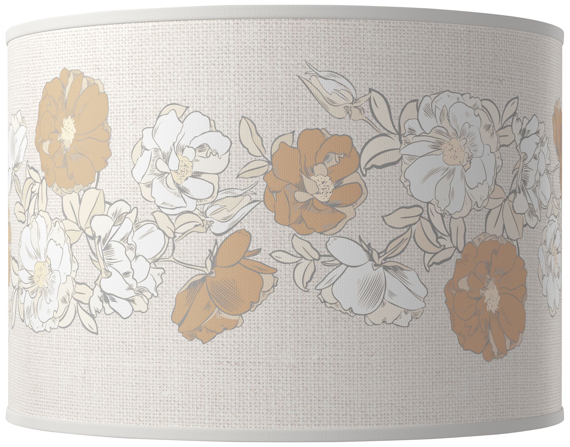 Colonial Tan Rose Bouquet Ovo Table Lamp