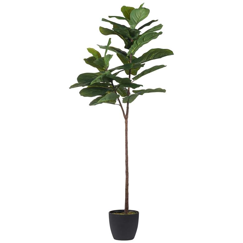 Image 1 59.1" High Green Fiddle-Leaf Fig Tree