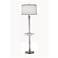 59" H Antique Nickel & 13" Dia Acrylic Tray Floor Lamp with U