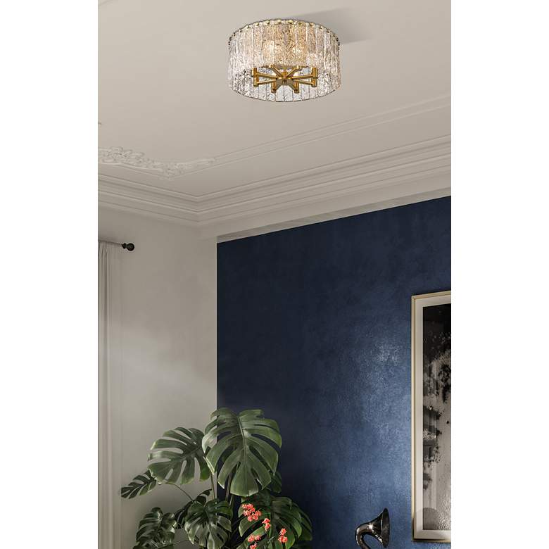 Image 1 Glacier 20 3/4" Wide Modern Gold 8-Light Ceiling Light in scene