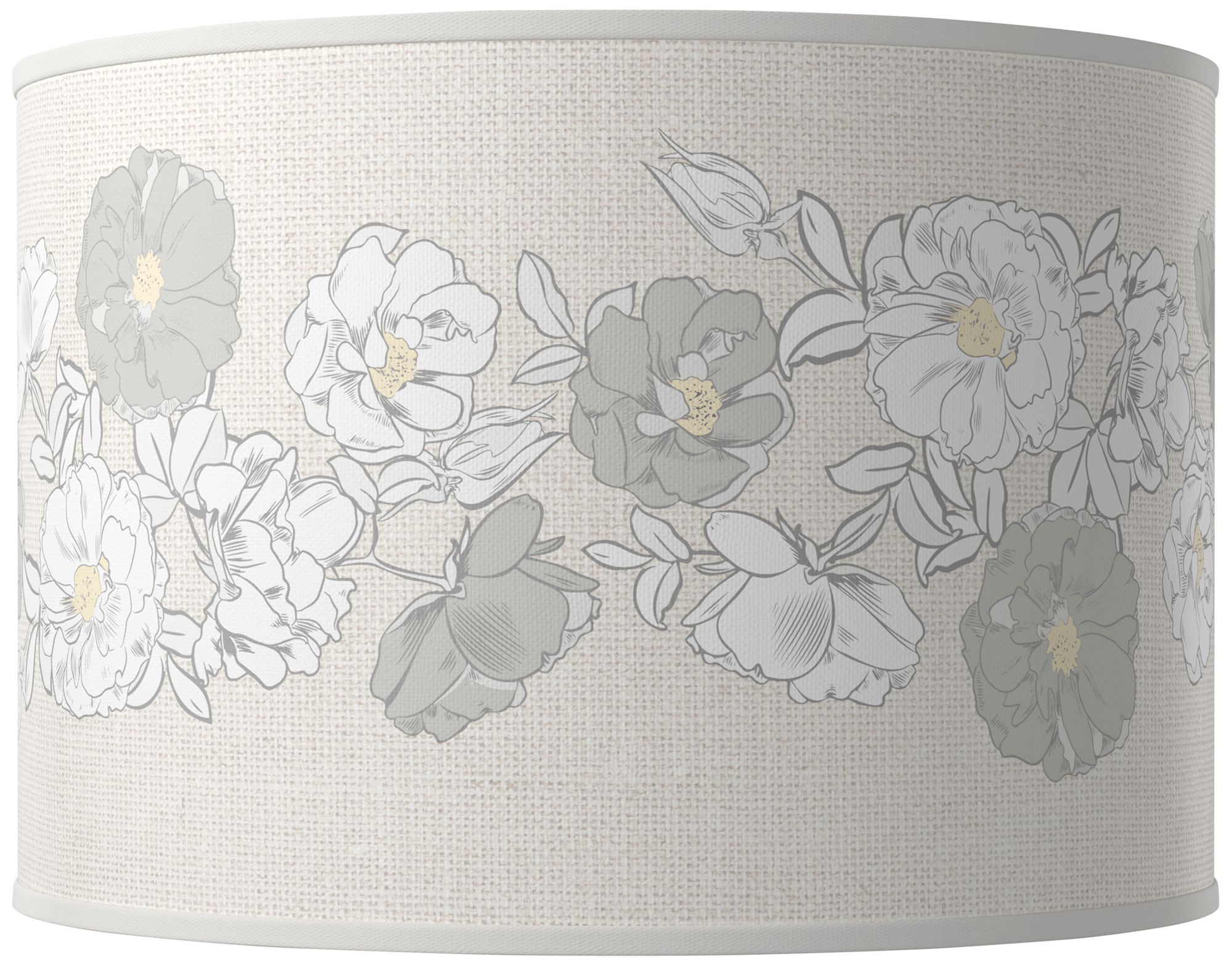 Winter White Rose Bouquet Ovo Table Lamp