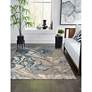 Thumbnail1 of Soho Agate 710003 7'10"x9'10" Blue Rectangular Area Rug in scene