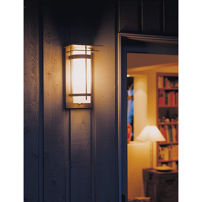 Image 3 Hubbardton Forge Capped Banded 16 1/4 inch High Wall Light in scene