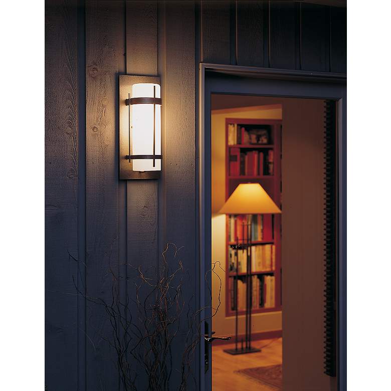 Image 4 Hubbardton Forge Capped Banded 16 1/4" High Wall Light in scene