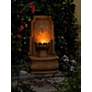 Sun Villa Faux Stone 37"H Outdoor Fountain with LED Lights in scene