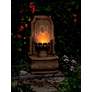 Sun Villa Faux Stone 37"H Outdoor Fountain with LED Lights in scene