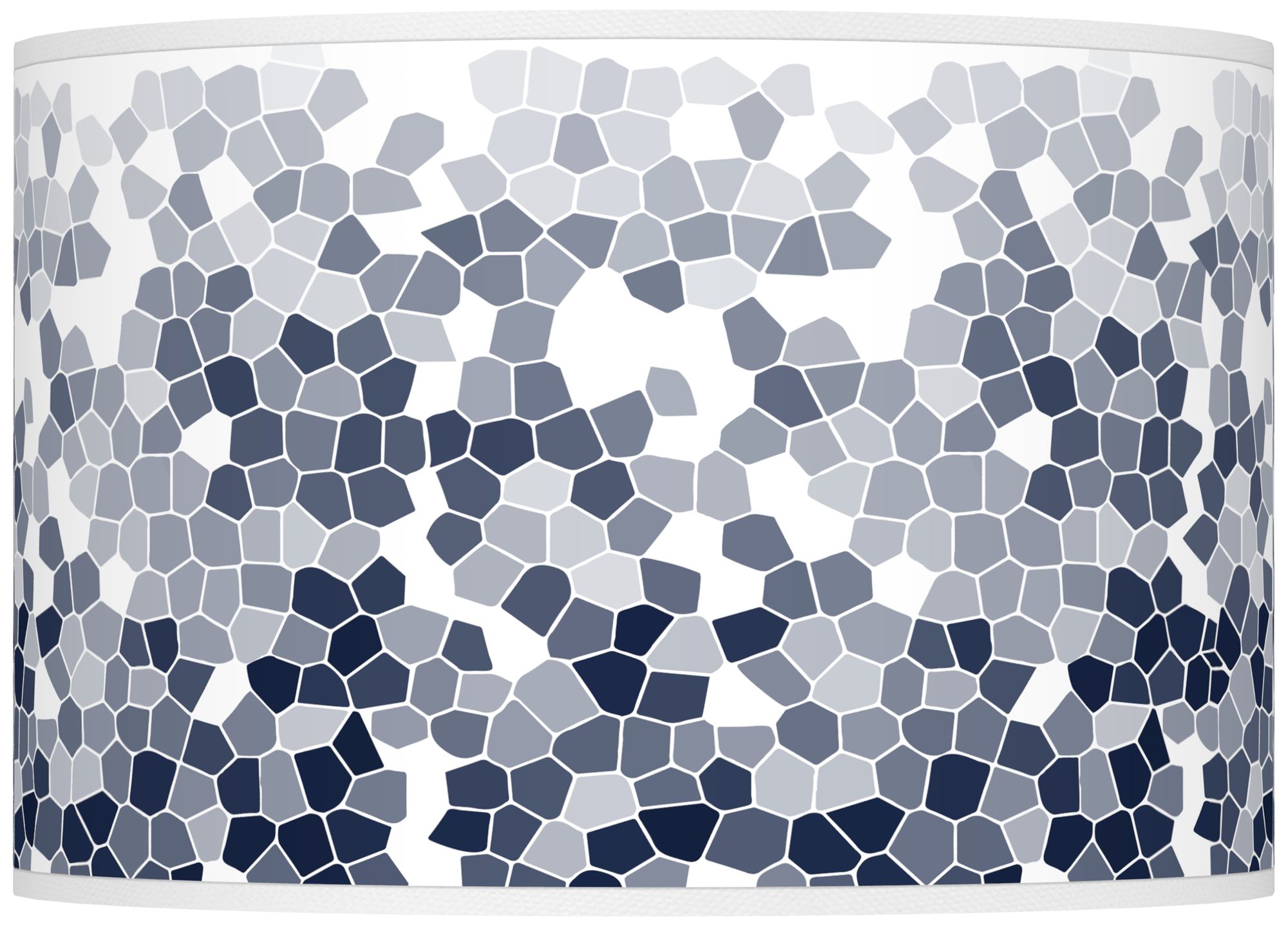 Color Plus Ovo Modern Naval Blue Table Lamp with Mosaic Pattern Shade