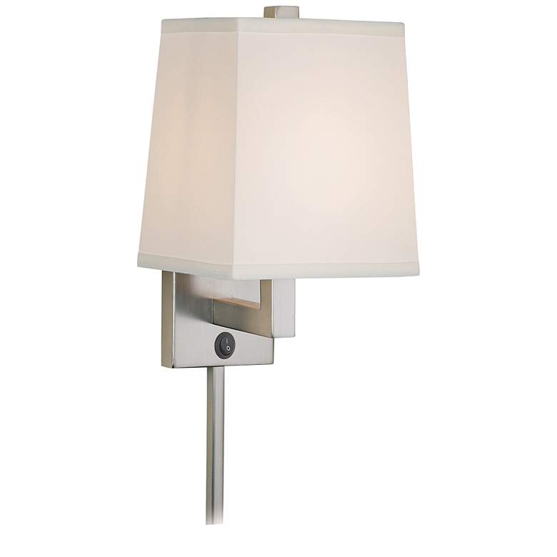 Image 1 59th Street Brushed Nickel Plug-In Wall Lamp