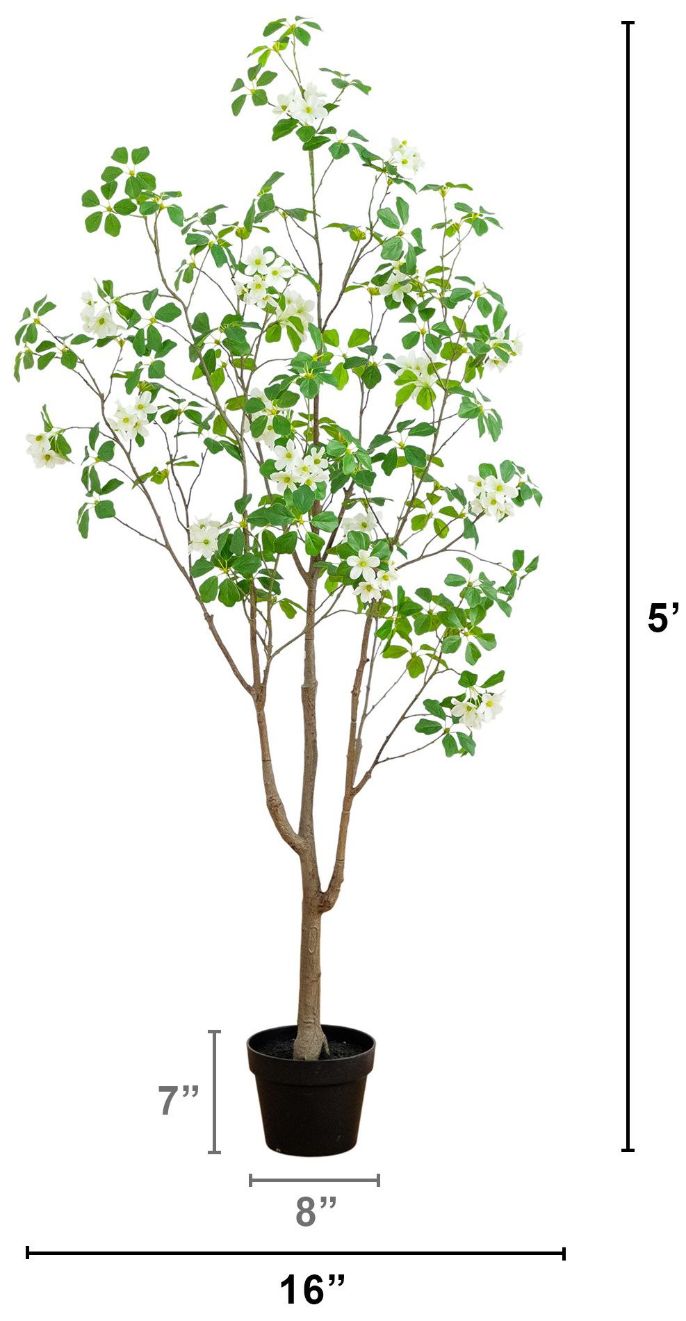 Image 3 5ft. Artificial Dogwood Tree more views