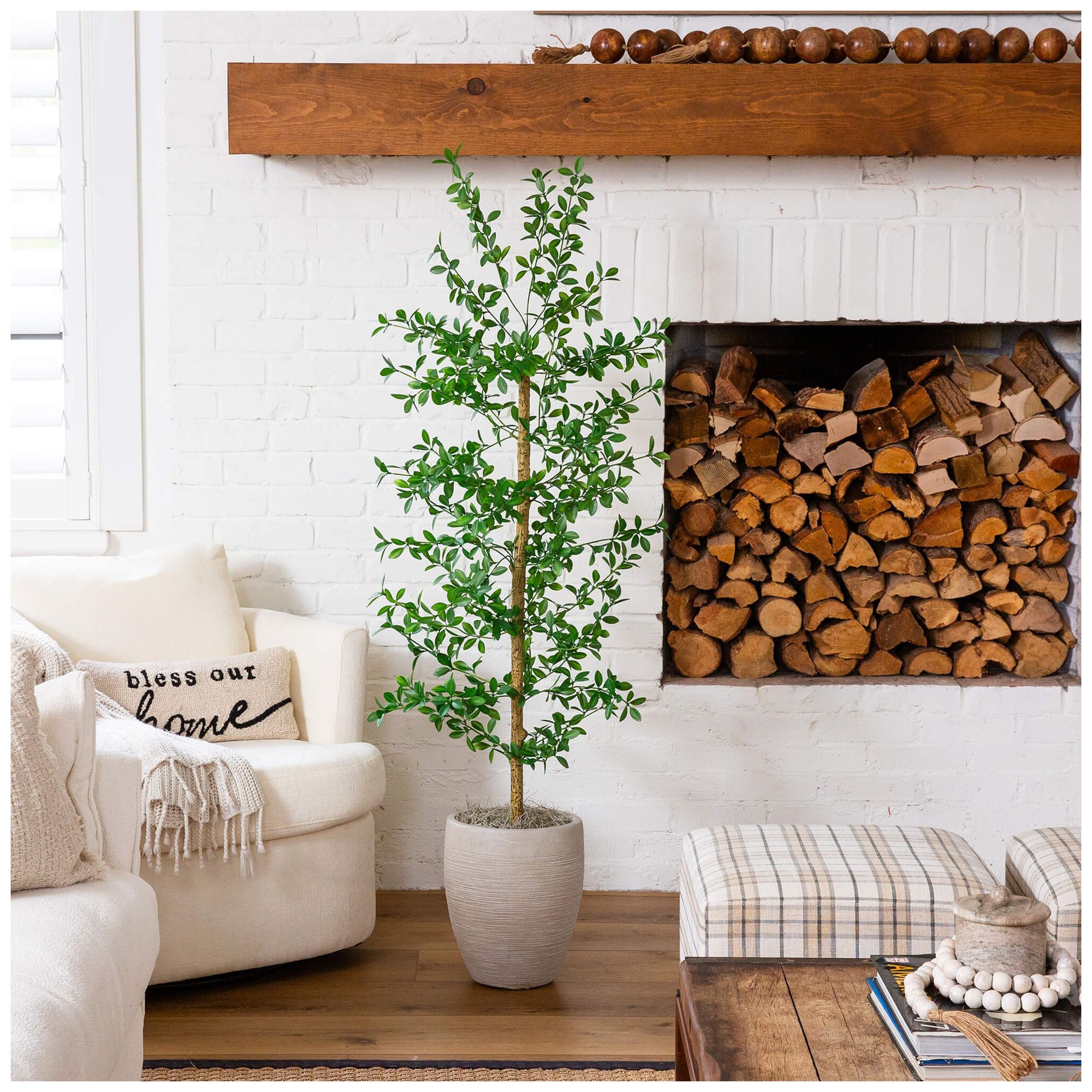 Image 7 5ft. Artificial Shady Lady Black Olive Tree more views