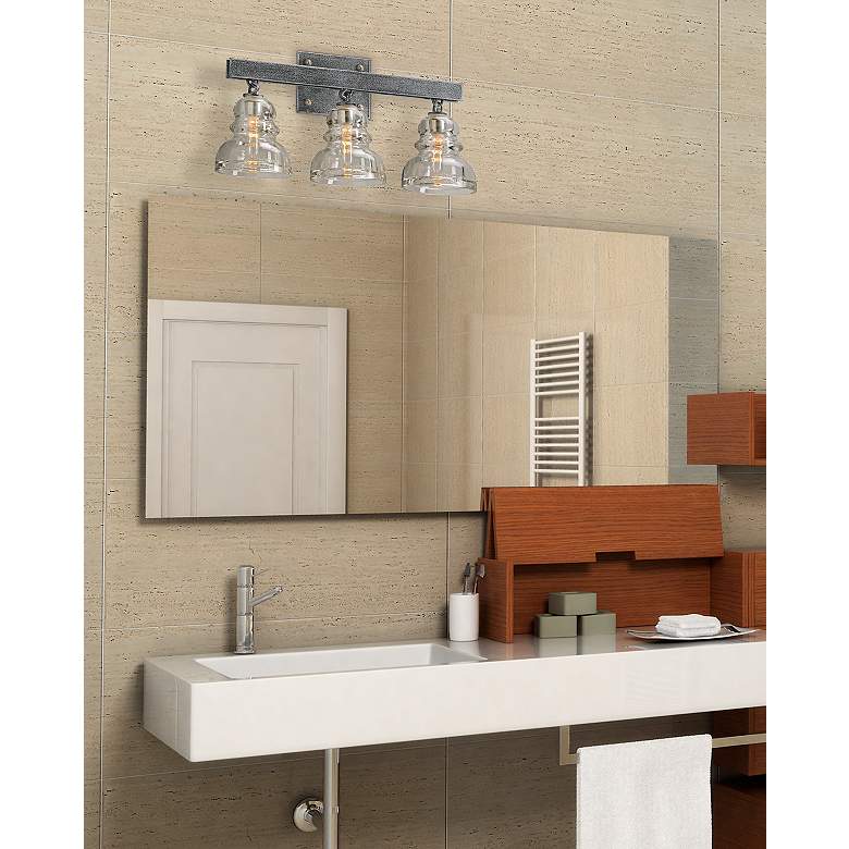 Image 7 Menlo Park 20 1/2 inch Wide Old Silver Bath Light in scene