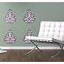 Brocade Light Plum and Gray Wall Decal in scene