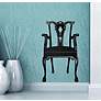 Chippendale Chair Black and Gray Wall Decal in scene