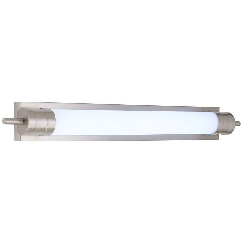 Image 1 5M446 - 30.50" Brushed Nickel Acrylic Bath Light