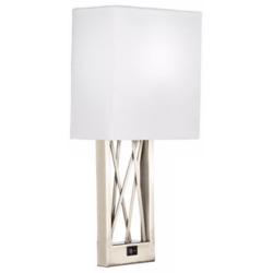 5W830 - Half-Rectangle White Sandstone Wall Sconce