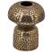 6.5" Crocodile Textured Antique Gold Flower Vase