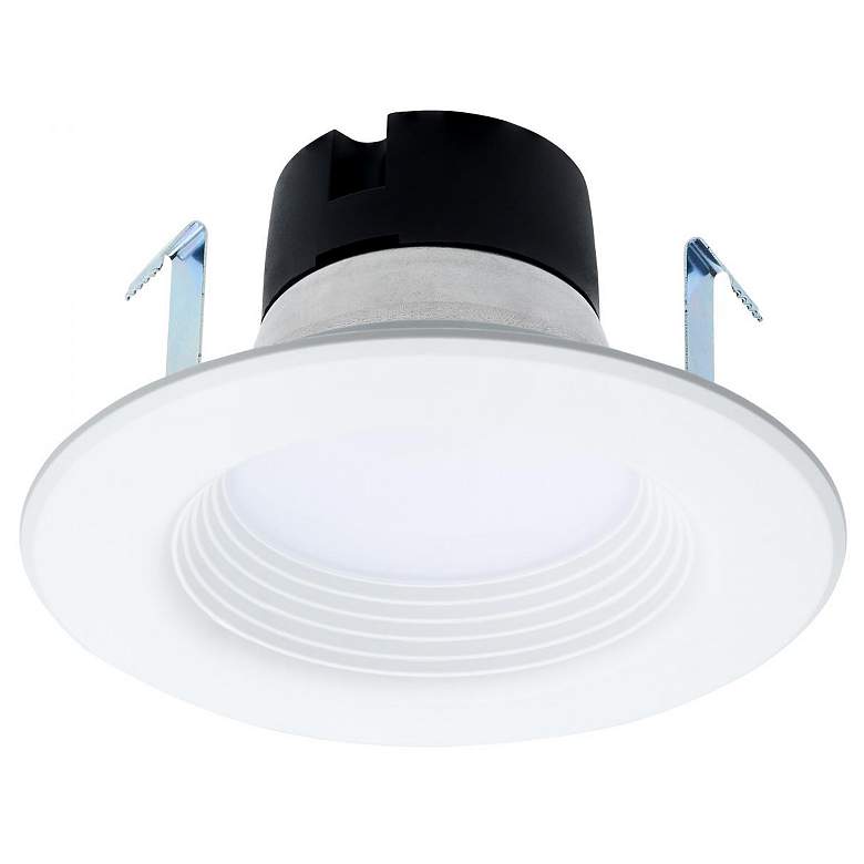 Image 1 6.5 Watt LED Downlight Retrofit; 4 Inch Baffle; CCT Selectable; Matte White