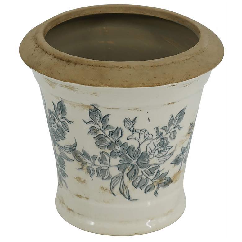 Image 1 6.7" High Ceramic Flower Planter