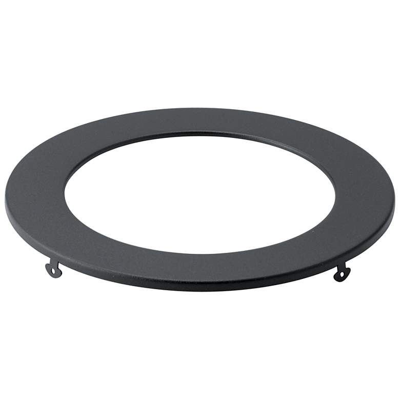 Image 1 6-in Textured Black Round Slim Downlight Trim