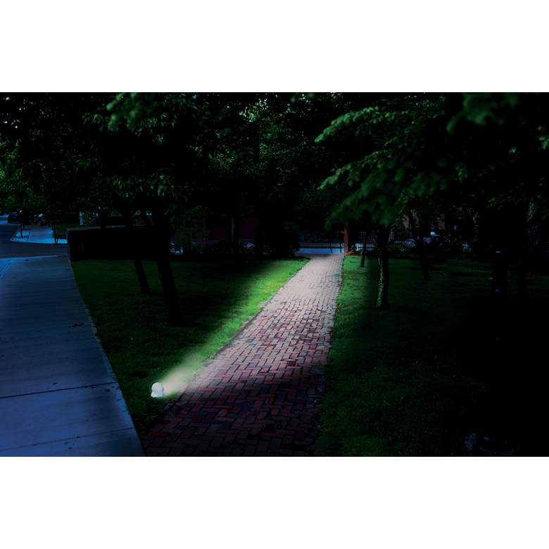 Image 2 6" High White Battery Motion Sensor Outdoor Anywhere Light more views