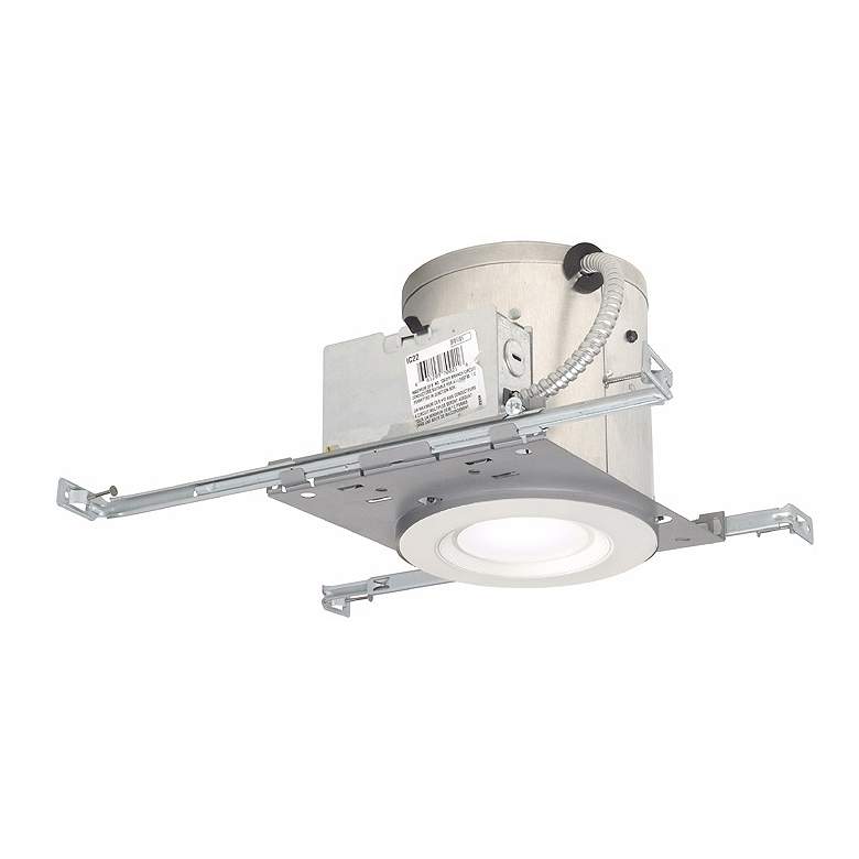 Image 1 6 inch IC New Construction 15W LED Smooth Trim Recessed Kit