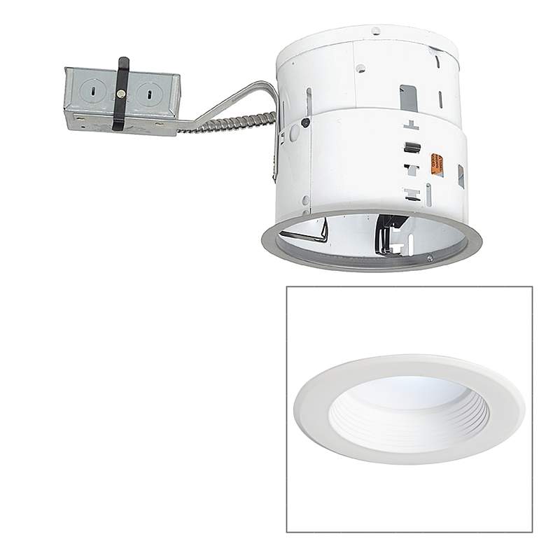 Image 1 6 inch Non-IC Remodel 12W 850lm LED Complete Recessed Light Kit