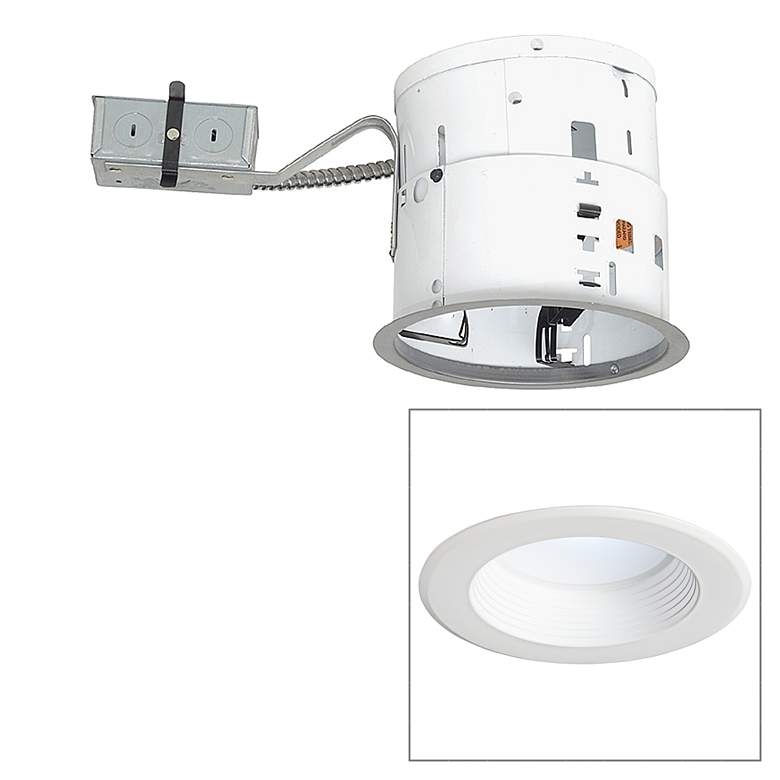 Image 1 6 inch Non-IC Remodel 12W 980lm LED Complete Recessed Light Kit