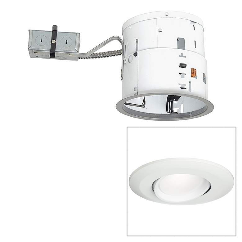 Image 1 6 inch Non-IC Remodel 15 Watt Eyeball LED Recessed Light Kit