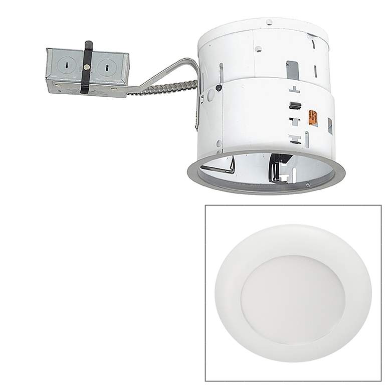 Image 1 6 inch Non-IC Remodel 15W 1030lm LED Complete Recessed Light Kit