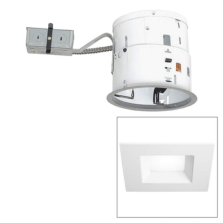 Image 1 6" Non-IC Remodel 15W 900lm LED Complete Recessed Light Kit