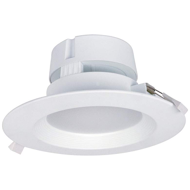 Image 1 6 inch Round White LED Snap Trim J-Box Canless LED Downlight