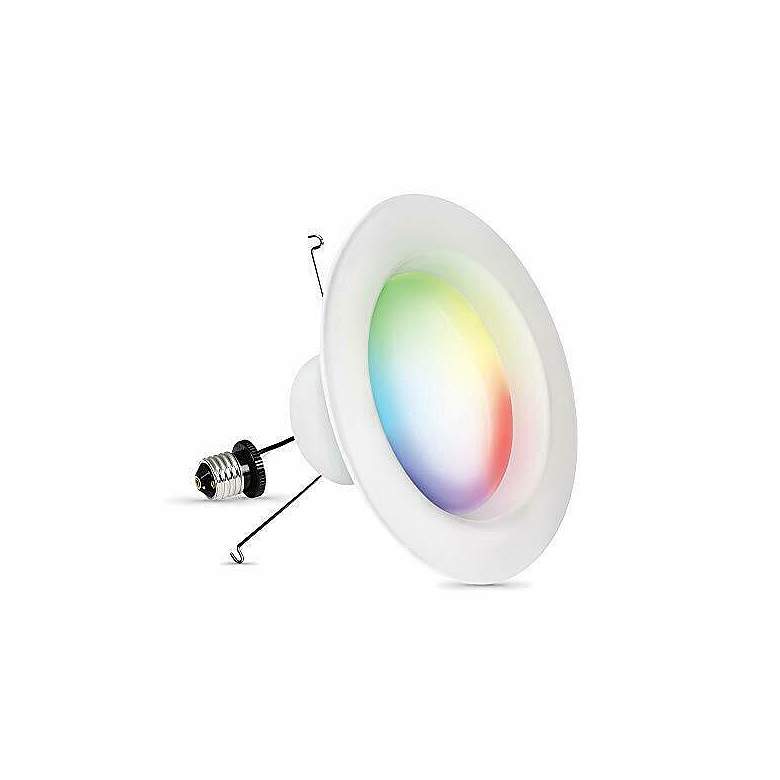 Image 1 6" White 11 Watt LED RGBW Smart Recessed Downlight