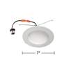 6" White Dome Retrofit 15 Watt Dimmable LED Recessed Downlight