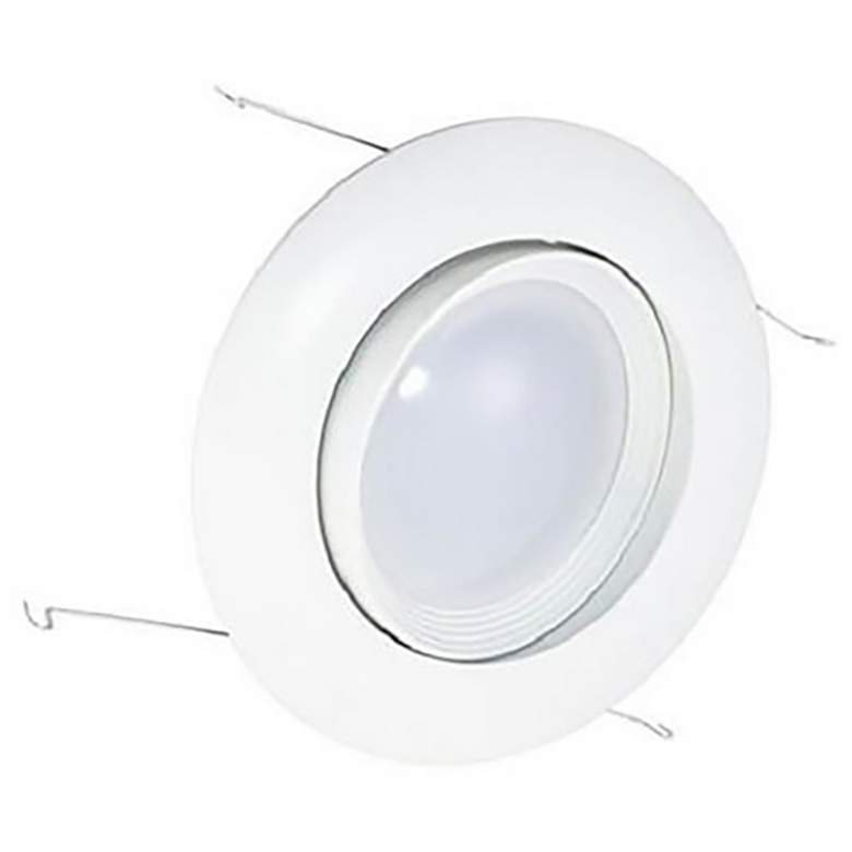 Image 1 6" White Gimbal Retrofit 15W LED Eyeball Downlight