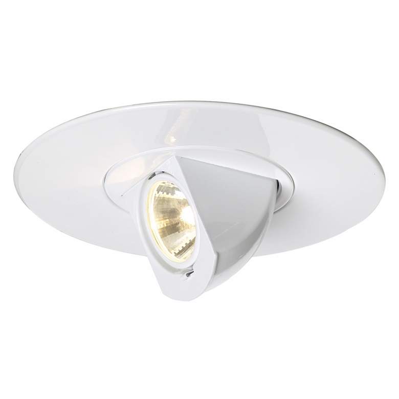 Image 1 6" White Low/Line Voltage Adjustable Angle Recessed Trim