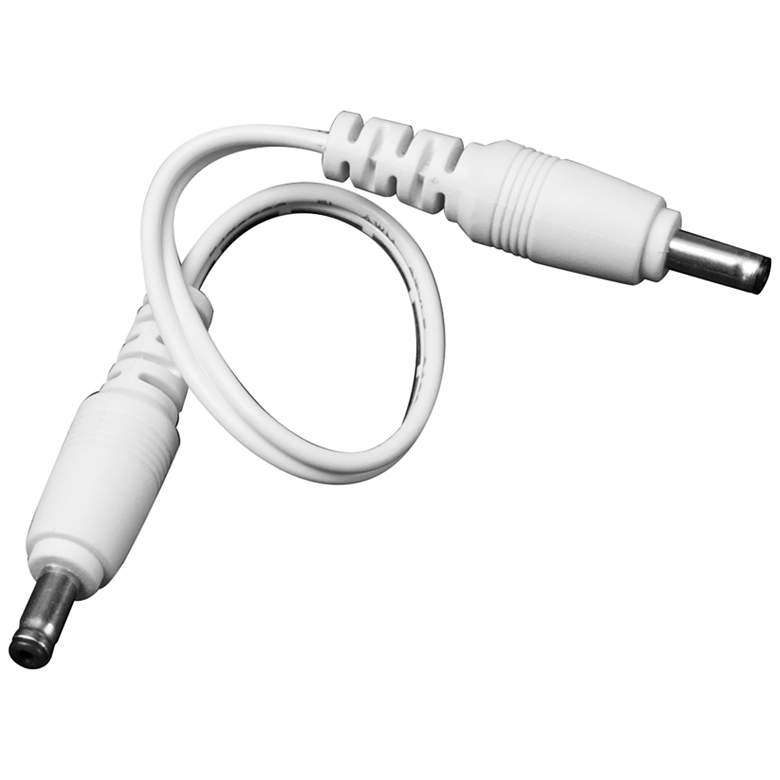 Image 1 6" White Male to Male Cable Connector