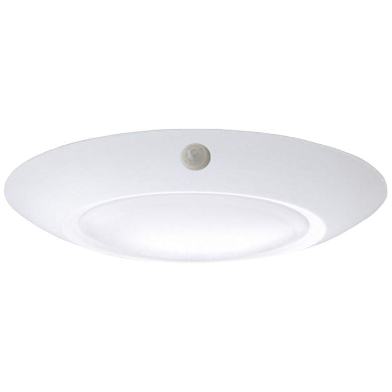 Image 1 6" White Motion Sensor 15 Watt LED Disk Light