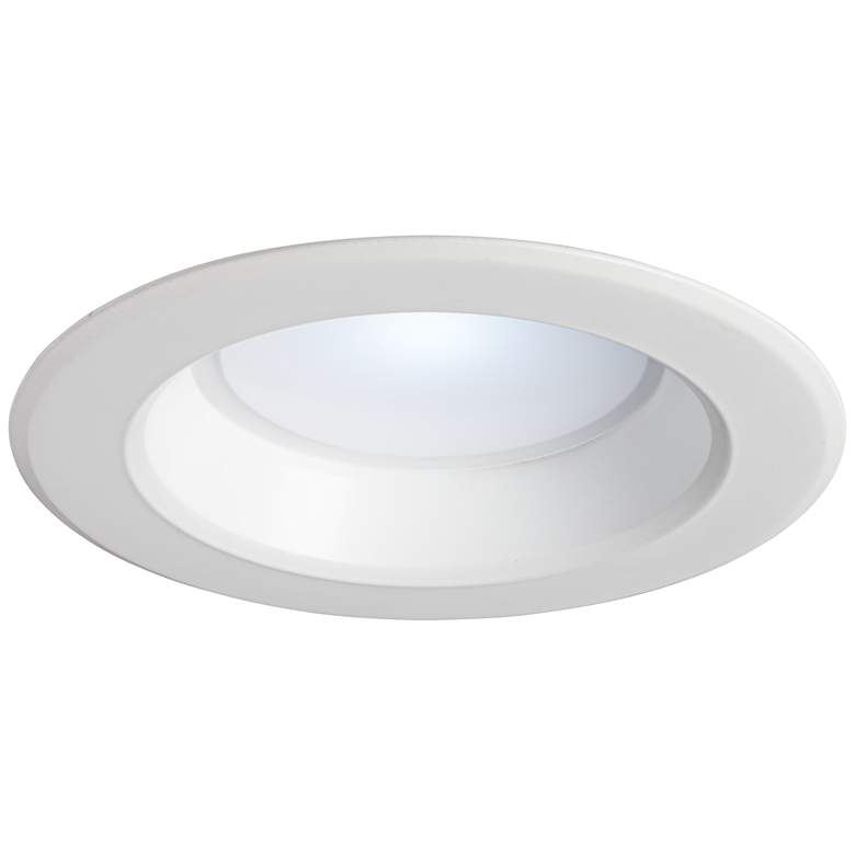 6&quot; White Plain 15W - 1350 Lumen Dimmable LED Retrofit Trim