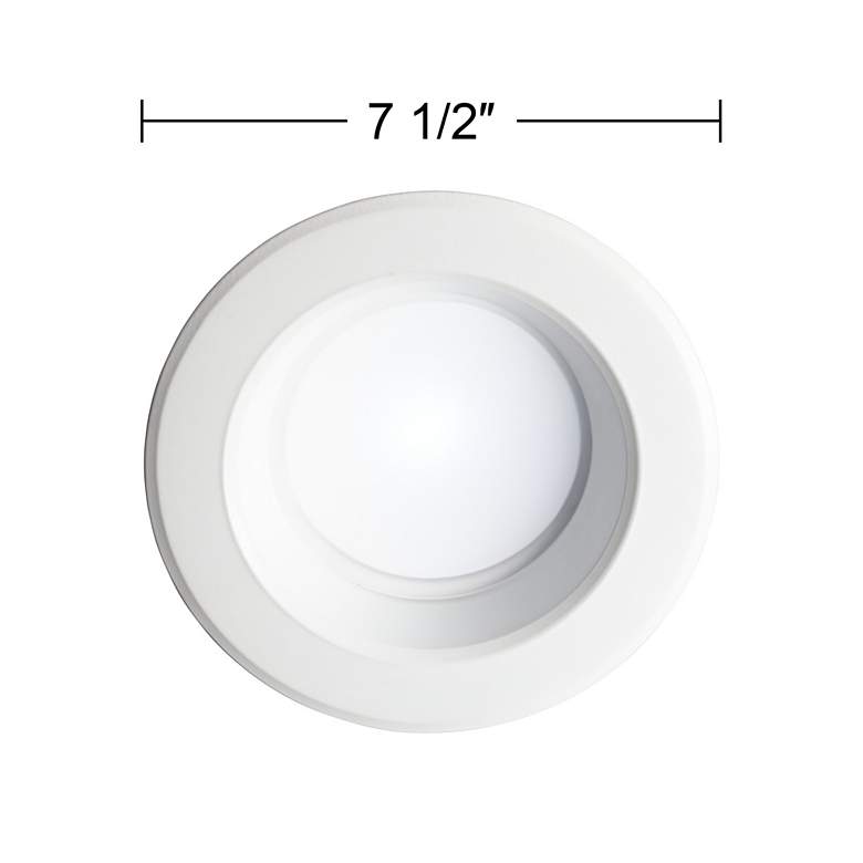 Image 4 6 inch White Plain 15W - 1350 Lumen Dimmable LED Retrofit Trim more views